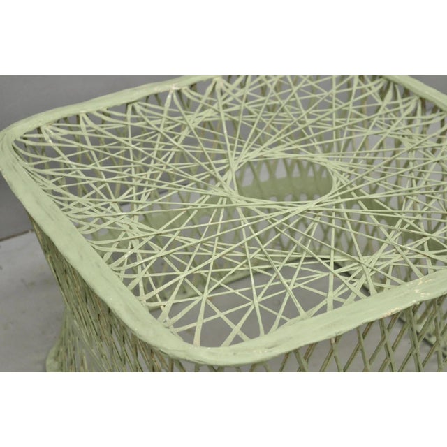 Green Vintage Russell Woodard Mid Century Modern Spun Fiberglass Footstool Ottoman For Sale - Image 8 of 10