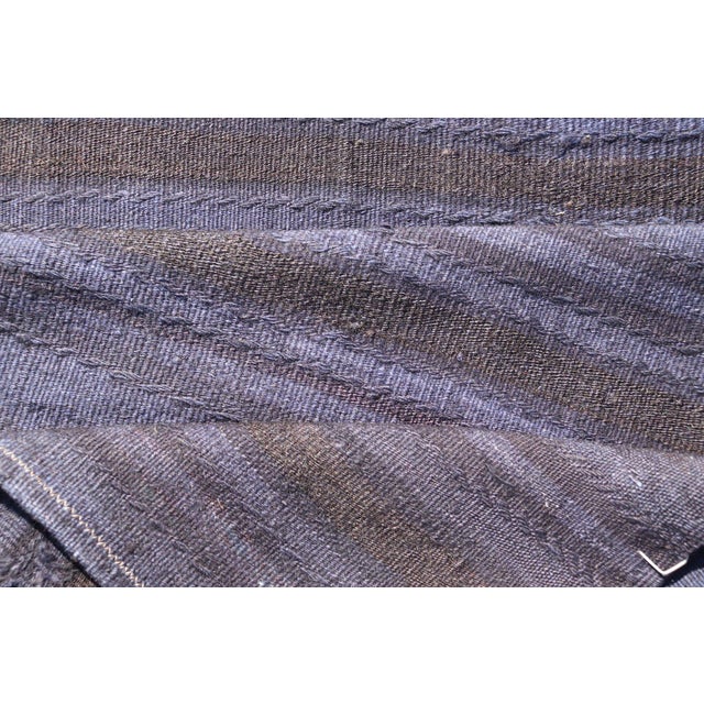 Vintage Turkish Kilim Runner in Deep Blue and Purple Tones 2'2 X 7'4 For Sale - Image 9 of 10