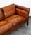 Animal Skin Mid Century Danish Modern Sofa Settee 3 Seater Brown Cognac Leather Denmark MCM For Sale - Image 7 of 12
