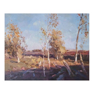 Calvin Liang Oil Painting Rural California Impressionist Landscape For Sale