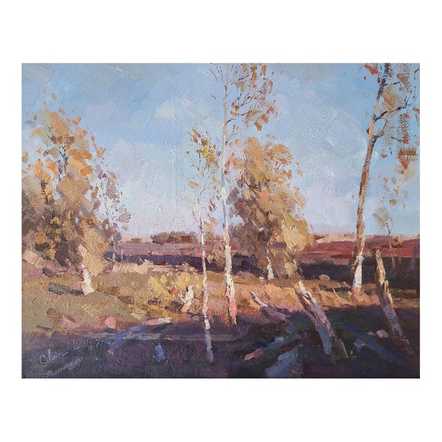 Calvin Liang Oil Painting Rural California Impressionist Landscape For Sale
