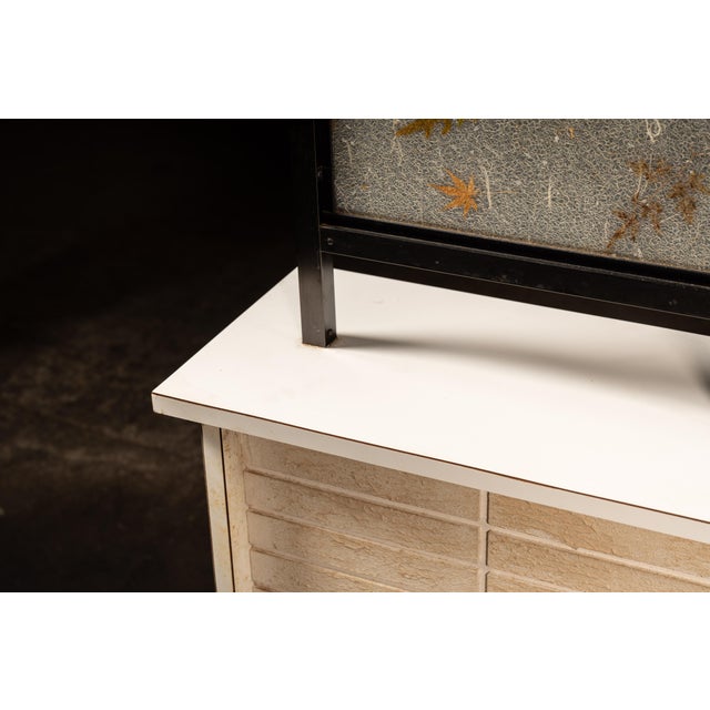 Wood Mid-Century Decorative Japanese-Inspired Screen Cabinet For Sale - Image 7 of 9