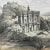 featured is an original 19th-century lithograph of "The Monastery" (El Deir) in Petra, Jordan, by David Roberts R.A....
