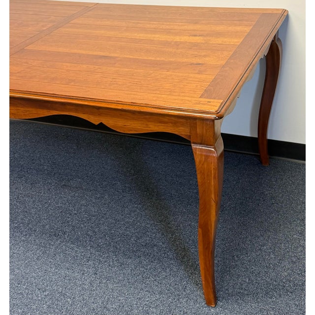 Ethan Allen Ethan Allen Maison Collection Dining Table With 2 Leaves For Sale - Image 4 of 12