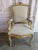 Late 19th Century Set of 14 French Louis XV Style Distressed Dining Chairs With Linen For Sale - Image 5 of 17