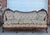 Victorian Antique Victorian Walnut Serpentine Cream Floral Upholstered Sofa For Sale - Image 3 of 11
