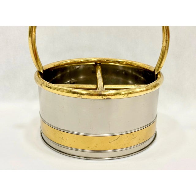 Brass and Steel Bottles Basket from Gilde Handwerk, 1970s, in Very Good conditions. Designed 1970 to 1979 This piece has...