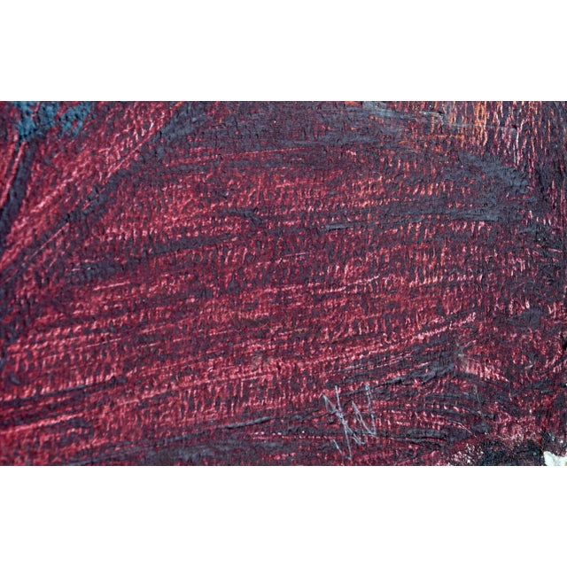 1960s Abstract Expression in Black by Julius Wasserstein For Sale - Image 5 of 7