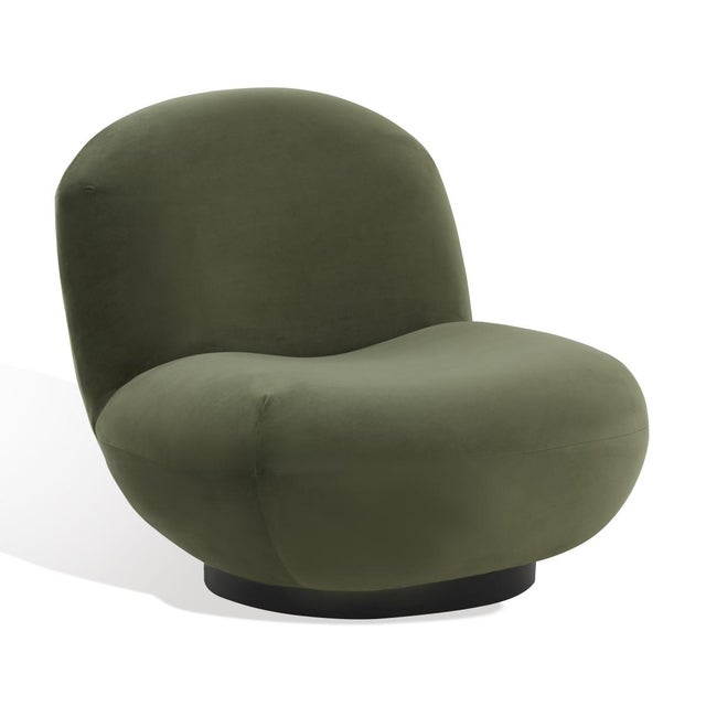 2020s Stevie Boucle Accent Chair - Olive Green / Black For Sale - Image 5 of 6