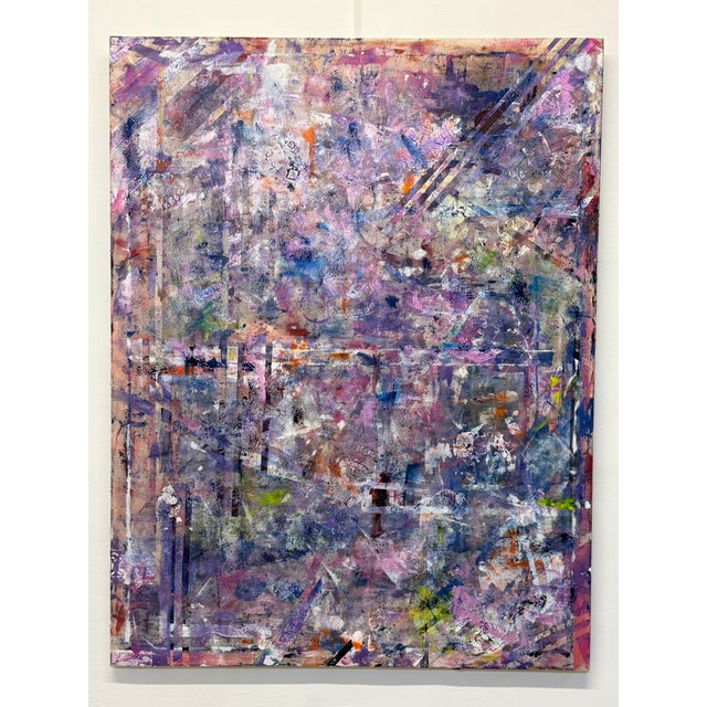 Helen Stein Large Scale Abstract Painting on Canvas- Unframed For Sale - Image 11 of 12