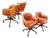 Elevate Your Workspace: Set of 4 West Elm Helvetica Genuine Leather Chairs For Sale