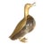 Vintage Mid Century Modern Brass and Glass Duck Luca Bojola for Licio Zanetti For Sale