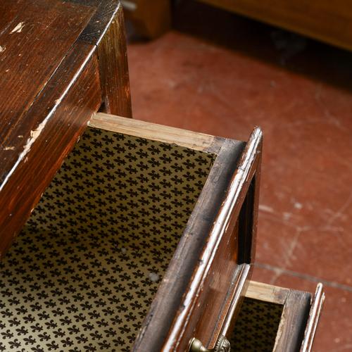 Antique Italian Drop-Leaf Desk in Fir Wood, 1700s For Sale - Image 6 of 9