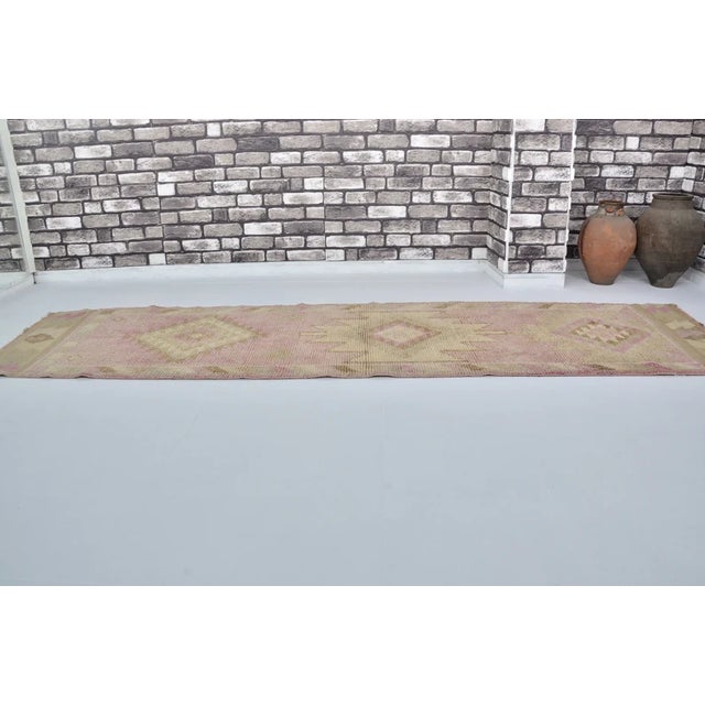 Textile Oushak Anatolian Runner Rug For Sale - Image 7 of 10