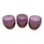 Vintage Polish Amethyst Roly Poly Glasses - Set of 3 For Sale