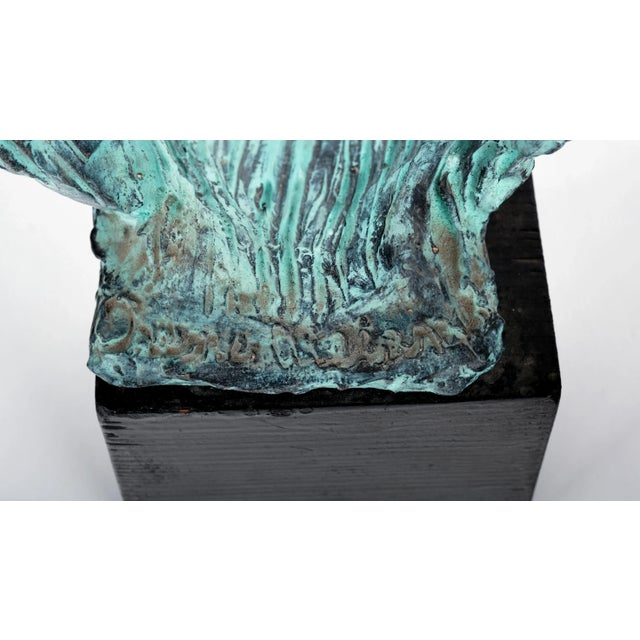 Tibor Jankay "Irenke" Mid-Century Modern Ceramic Sculpture on Wood Base For Sale - Image 10 of 12