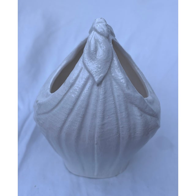 Ceramic Trompe-L’oeil White Ceramic Knotted Linen Satchel Vase by Sigma the Taste Setter For Sale - Image 7 of 9