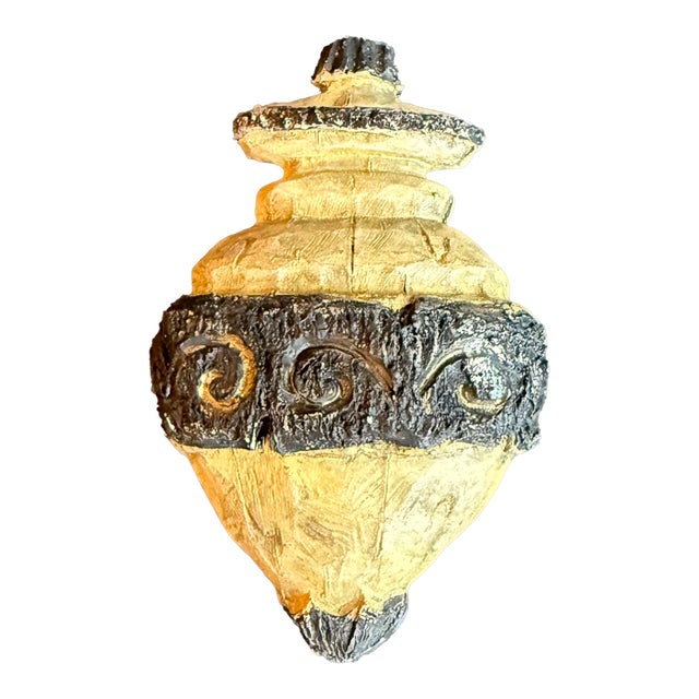 Handcarved Vintage Finial Ornament For Sale