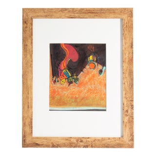 1960s Mixed Media Drawing by James L. Bruch For Sale