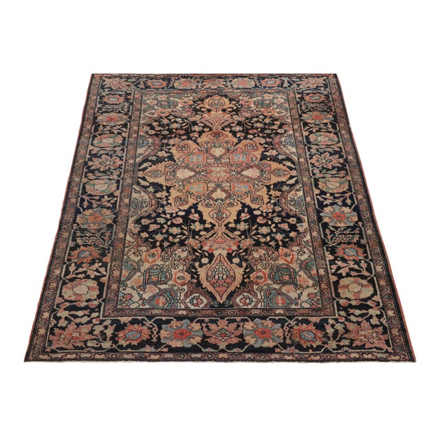 1920s Antique Farahan Persian Rug With Colorful Floral Medallion, From Rug & Kilim For Sale - Image 5 of 8