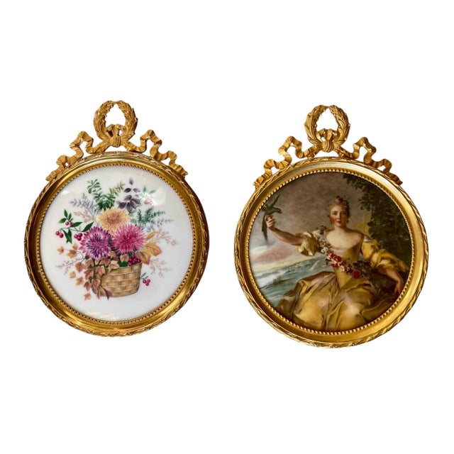 Portrait of the Marquise d'Antin in Bronze and Porcelain from Limoges, 1920s For Sale - Image 6 of 7