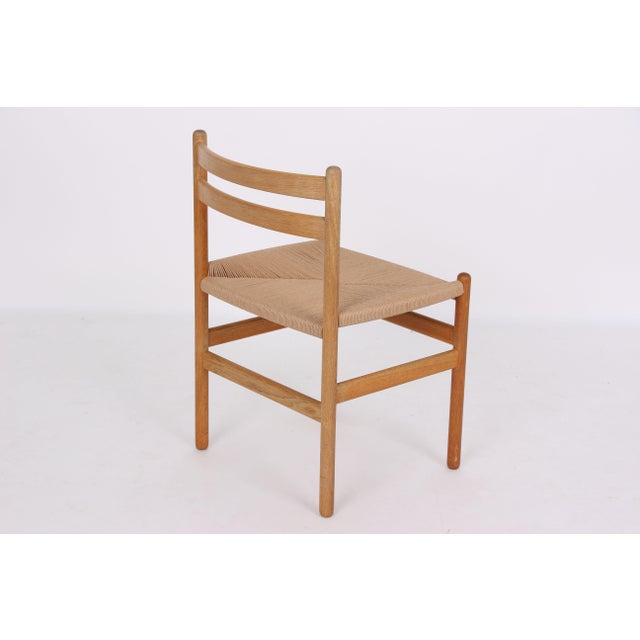 Oak Chairs with Paper Weaving by Kurt Østervig, Denmark, 1960s, Set of 4 For Sale - Image 9 of 12