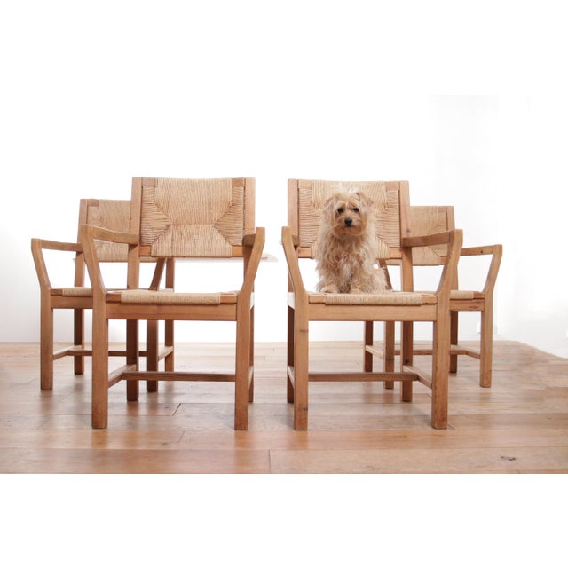 Mid-Century Modern Vintage Danish Dining Chairs in Papercord by Tage Poulsen, 1974, Set of 4 For Sale - Image 3 of 18