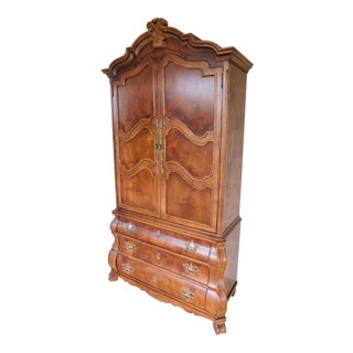 Henredon Villandry Collection French Bombe Style Armoire For Sale