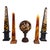 Collection of Decorative Obelisks and Sphere - Five Pieces This striking grouping features five distinctive decorative...