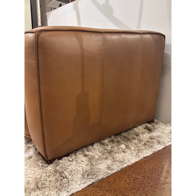 Animal Skin Hooker Furniture Maria Leather Sofa For Sale - Image 7 of 7