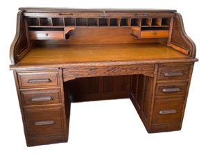 Antique Beautiful Antique Roll Top Desk
