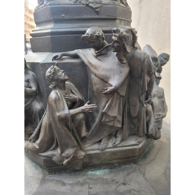 After C. Zocchi, Monument to Dante, Bronze, Late 19th-Early 20th Century For Sale - Image 11 of 18