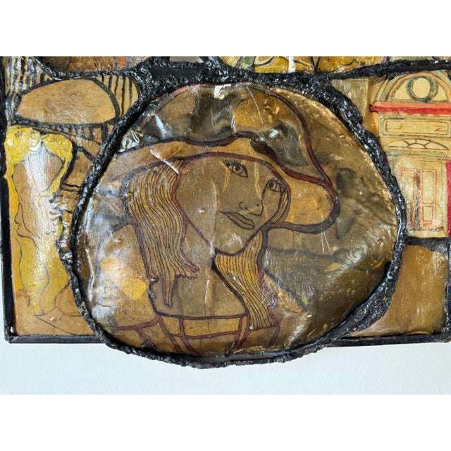 1970s Vintage Mixed Media Brutalist Wall Art Sculpture Artwork For Sale - Image 4 of 12