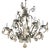19th C Style Italian Wrought Iron & Crystal Chandelier For Sale