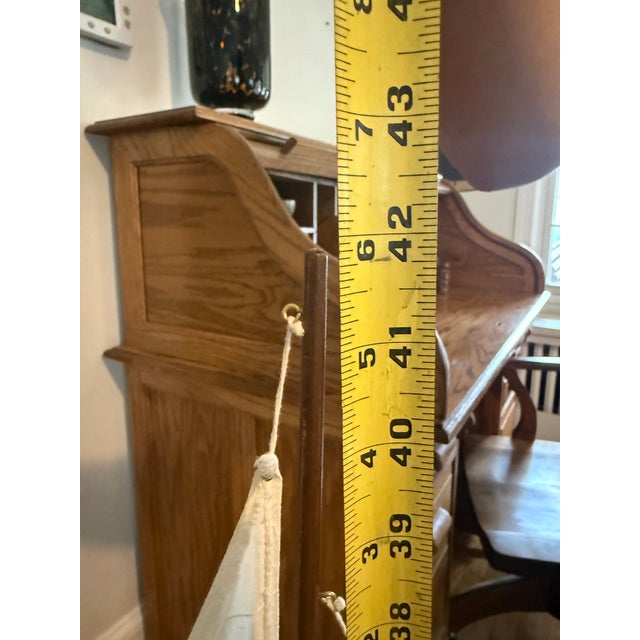 Vintage Triple Sail Coastal Scale Model of Sail Boat For Sale - Image 13 of 14