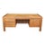 Mid-Century Modern Teak Executive Desk – Danish Style Double Pedestal Desk With Brass Pulls For Sale