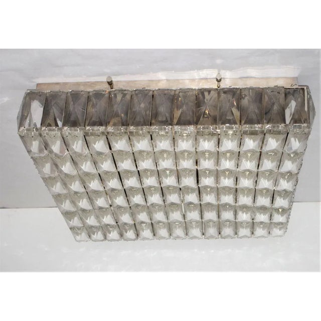 Silver Crystal Glass Ceiling Lamp from Bakalowits & Söhne, 1960s For Sale - Image 8 of 9