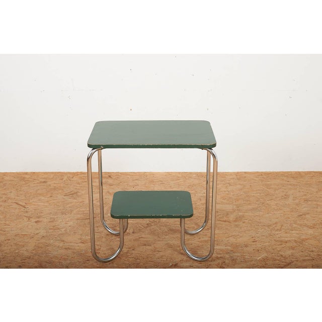 Steel Tube Console in Chrome-Plated Steel Tube and Plywood For Sale - Image 10 of 16
