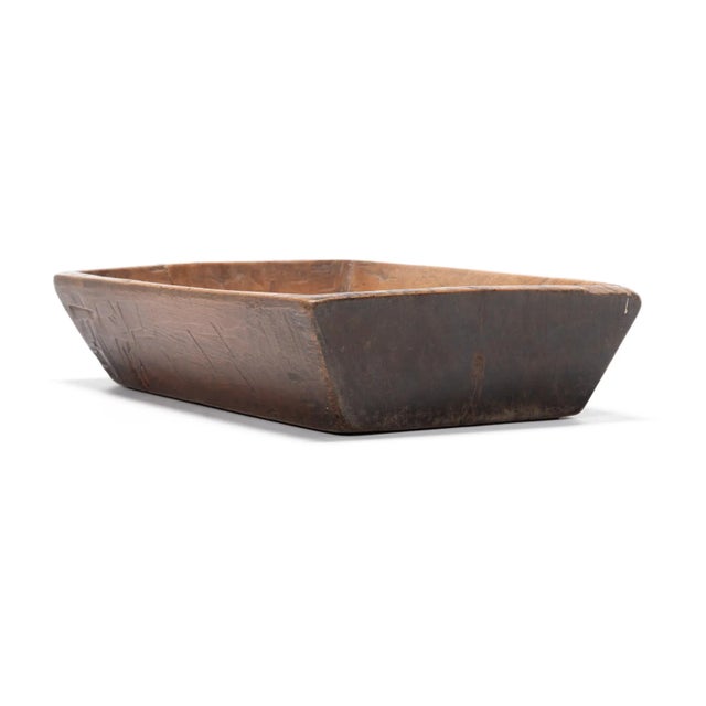Large Chinese Rustic Wooden Tray, C. 1900 For Sale - Image 4 of 6