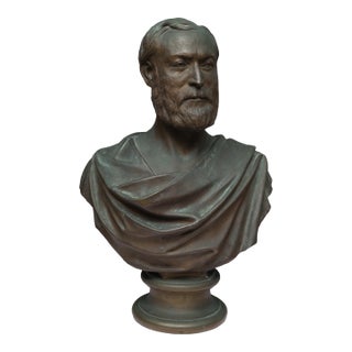 Late 19th Century Bronze Bust of a Gentleman For Sale