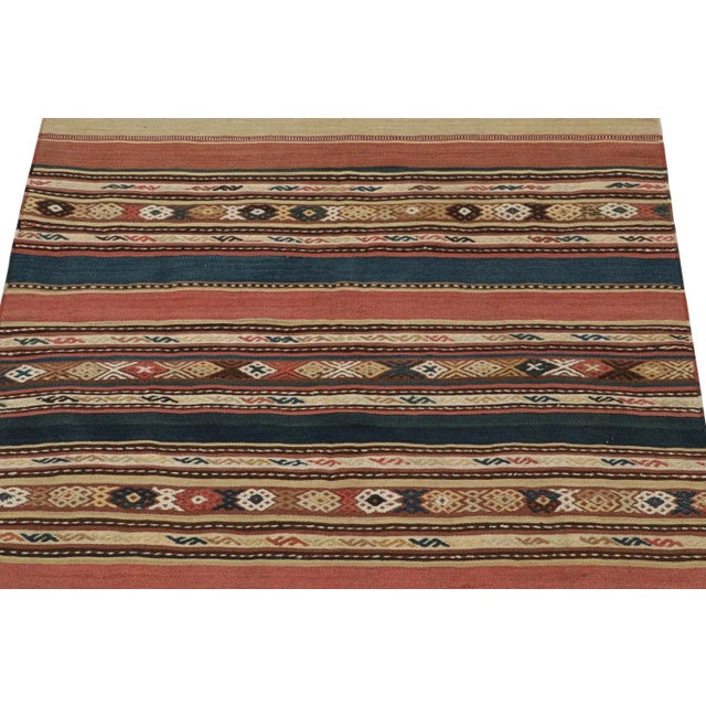 Rug & Kilim 1950s Vintage Shahsavan Persian Kilim in Stripes & Geometric Patterns From Rug & Kilim For Sale - Image 4 of 8