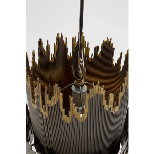 Curtis Jere Brutalist Pendant Lamp For Sale - Image 11 of 13