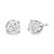 .925 Sterling Silver 3/4 Cttw 4-Prong Round-cut "Salt and Pepper" Diamond Classic Stud Earrings (H-I Color, I3 Clarity) For Sale - Image 4 of 7