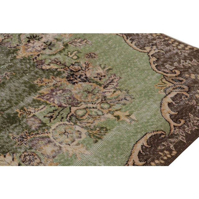 1960s Vintage Zeki Muren Rug in Green and Brown For Sale - Image 5 of 7
