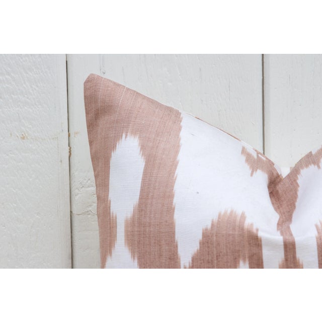 Russet Ikat Silk Pillow For Sale - Image 4 of 8