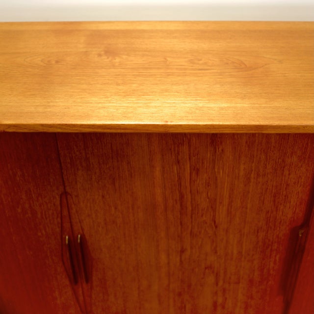 1950s Danish Teak Tall Sideboard / Highboard For Sale - Image 14 of 15