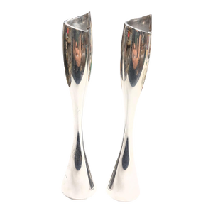 Vintage Nombe Smith Celentano Pewter Candle Holders Set/2