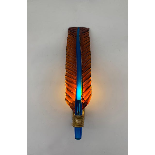 Leaf Wall Lamp attributed to Seguso from Seguso Vetri d'Arte, 1960 For Sale - Image 4 of 7