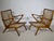 Vintage lounge chairs attributed to Guglielmo Ulrich, a set of two chairs from the 1950s. Characteristic features include...