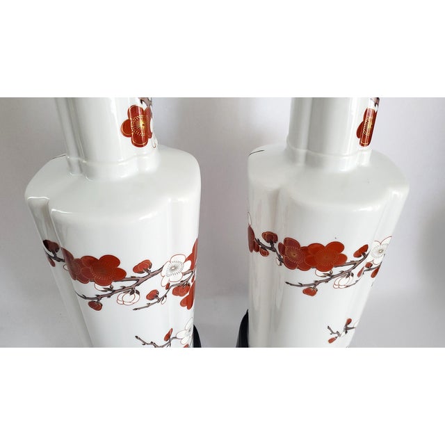 Lamp Pair Flowers Restored For Sale - Image 10 of 16